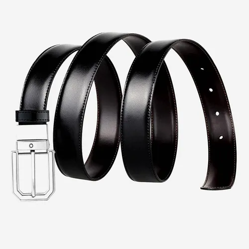 Thắt lưng - Thắt Lưng Nam Montblanc Pedro Black Brown Reversible Belt 30mm MB111092 Màu Nâu Đen - Vua Hàng Hiệu