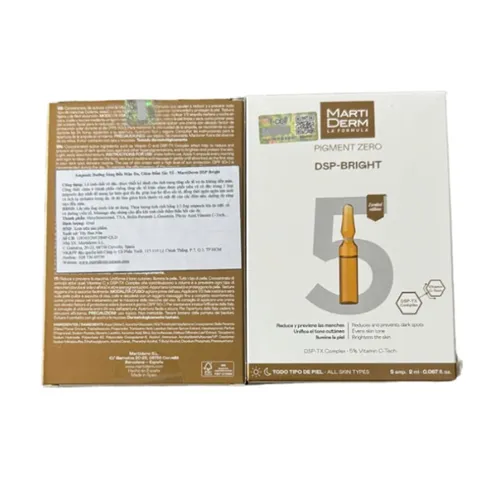 Martiderm - Tinh Chất Ampoule Hỗ Trợ Dưỡng Sáng Đều Màu Da, Giảm Đốm Sắc Tố Martiderm Pigment Zero DSP Bright (5 x 2ml) - Vua Hàng Hiệu