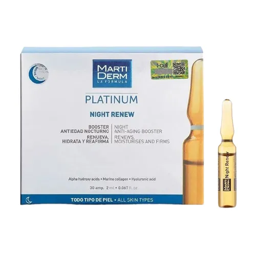 Martiderm - Tinh Chất Ampoule Hỗ Trợ Trẻ Hóa Tái Tạo Da Ban Đêm Martiderm Platinum Night Renew (30 x 2ml) - Vua Hàng Hiệu