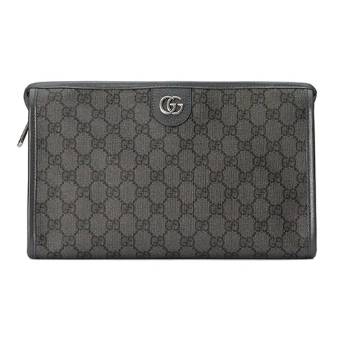 Túi xách Gucci Nam - Túi Cầm Tay Nam Gucci Ophidia GG Toiletry Case Màu Xám - Vua Hàng Hiệu