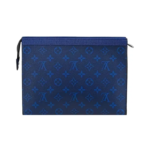 Túi xách Louis Vuitton Túi cầm tay - Túi Cầm Tay Nam Louis Vuitton LV Pochette Voyage Monogram Racing Blue Clutch Màu Xanh Dương Đậm - Vua Hàng Hiệu