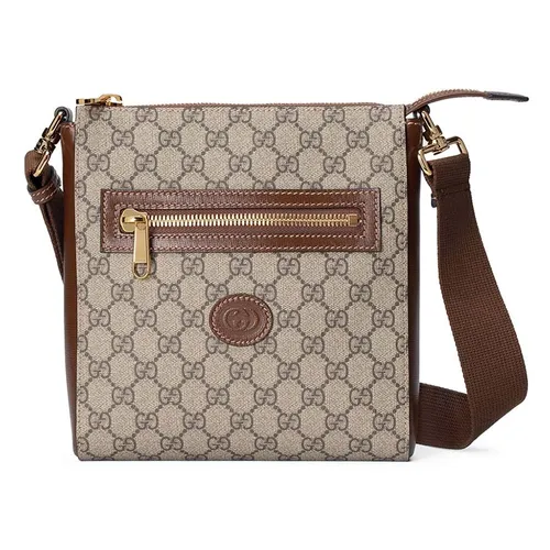 Túi Đeo Chéo Gucci GG Supreme Messenger Crossbody Bag Màu Nâu Be - Túi xách - Vua Hàng Hiệu