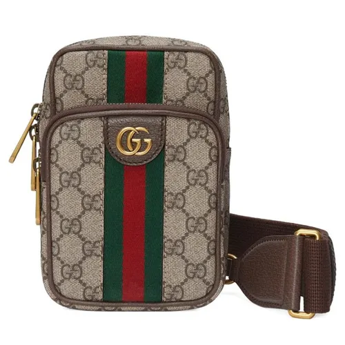 Túi Đeo Chéo Nam Gucci GG Logo Ophidia Crossbody Bag Màu Nâu Be - Túi xách - Vua Hàng Hiệu