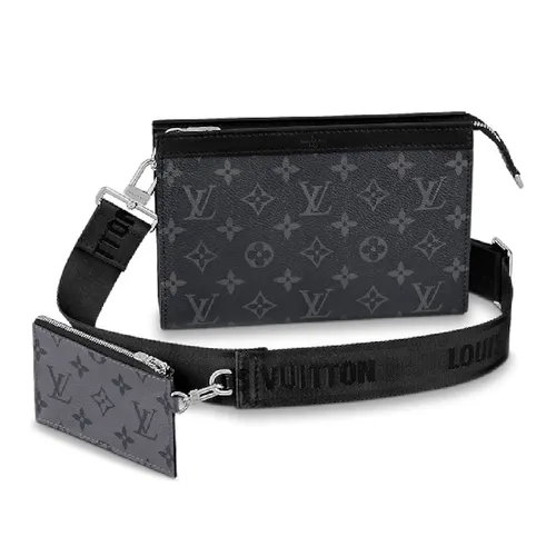 Louis Vuitton Túi đeo chéo - Túi Đeo Chéo Nam Louis Vuitton LV Gaston Monogram Eclipse M81124 Màu Đen Xám - Vua Hàng Hiệu
