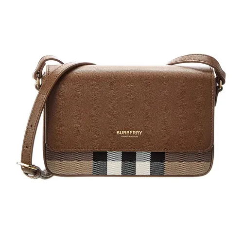 Burberry - Túi Đeo Chéo Nữ Burberry Calfskin Shoulder Crossbody Bag Women's Brown Màu Nâu Be - Vua Hàng Hiệu