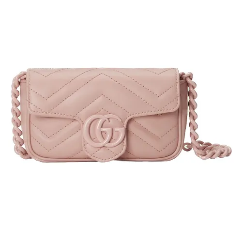 Túi Đeo Chéo Nữ Gucci GG Marmont Mini Bag 476433 AACX4 5909 Màu Hồng Phấn