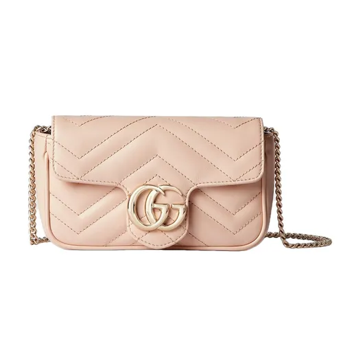 Túi Đeo Chéo Nữ Gucci GG Marmont Mini Bag 476433 DTDHD 6705 Màu Hồng Phấn