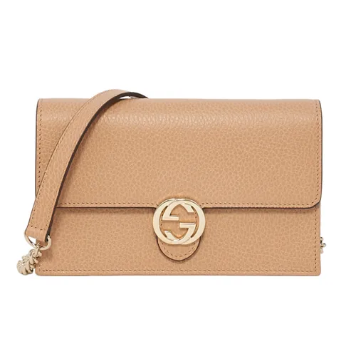 Túi xách Be - Túi Đeo Chéo Nữ Gucci Interlocking G Crossbody Chain Bag Màu Be - Vua Hàng Hiệu
