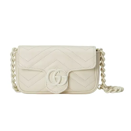 Túi Đeo Chéo Nữ Gucci Marmont Belt White 699757-UM8KV-9022 Màu Trắng - Túi xách - Vua Hàng Hiệu