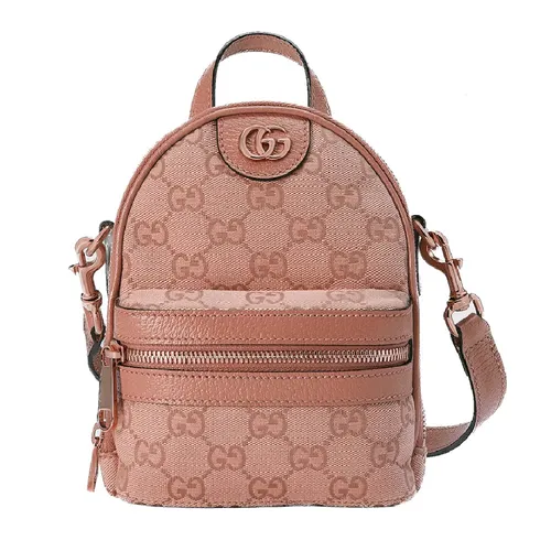 Túi xách Hồng - Túi Đeo Chéo Nữ Gucci Ophidia Mini Crossbody Bag In Pink Canvas ‎739701 FACC5 5748 Màu Hồng - Vua Hàng Hiệu