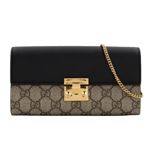 Túi xách Be - Túi Đeo Chéo Nữ Gucci Padlock Chain Wallet Bag 453506 Màu Be - Vua Hàng Hiệu