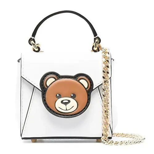Túi xách - Túi Đeo Chéo Nữ Moschino Signature Teddy Mini Bag Crossbody Bag Màu Trắng - Vua Hàng Hiệu