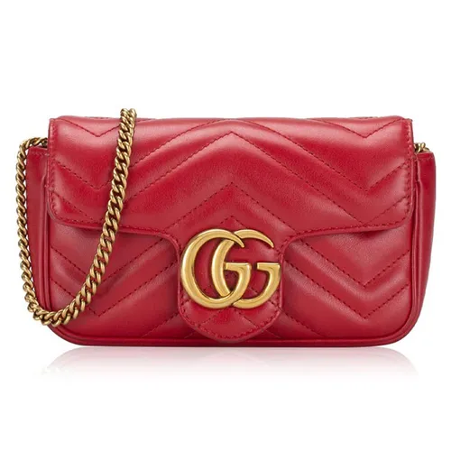 Túi xách - Túi Đeo Vai Nữ Gucci GG Super Mini Shoulder Bag Màu Đỏ - Vua Hàng Hiệu