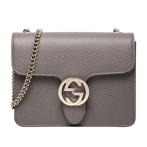 Túi xách Xám - Túi Đeo Vai Nữ Gucci Interlocking Shoulder Bag 510304-CAO0G-1226 Màu Xám - Vua Hàng Hiệu