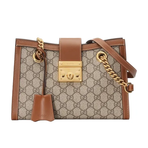 Túi Đeo Vai Nữ Gucci Padlock Medium Tote Bag 498156-KHNKG-8534 Màu Xám/Nâu