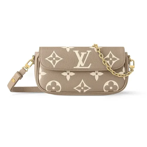Túi xách - Túi Đeo Vai Nữ Louis Vuitton LV Wallet On Chain Ivy Bag M82211 Màu Xám Kem - Vua Hàng Hiệu