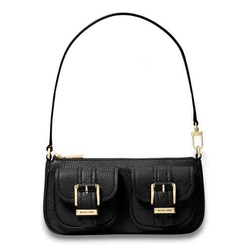 Túi xách - Túi Đeo Vai Nữ Michael Kors MK Zoe Small Pebbled Leather Pochette 32S5GZCU1L Màu Đen - Vua Hàng Hiệu