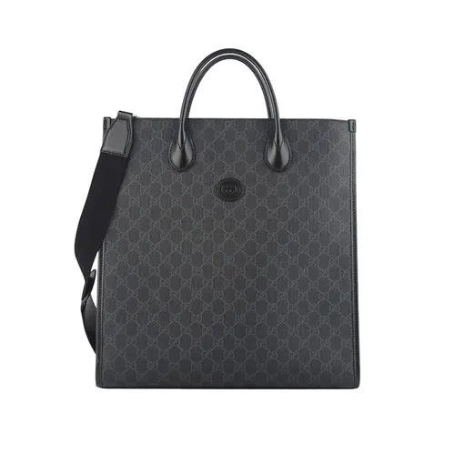 Túi xách Túi tote - Túi Tote Gucci Medium Tote With Interlocking Màu Đen - Vua Hàng Hiệu