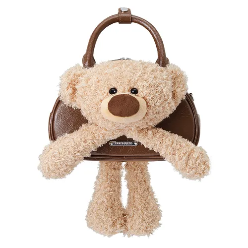 13 De Marzo - Túi Xách Nữ 13 De Marzo Time Travel Bear Bowling Bag Màu Nâu Đậm - Vua Hàng Hiệu
