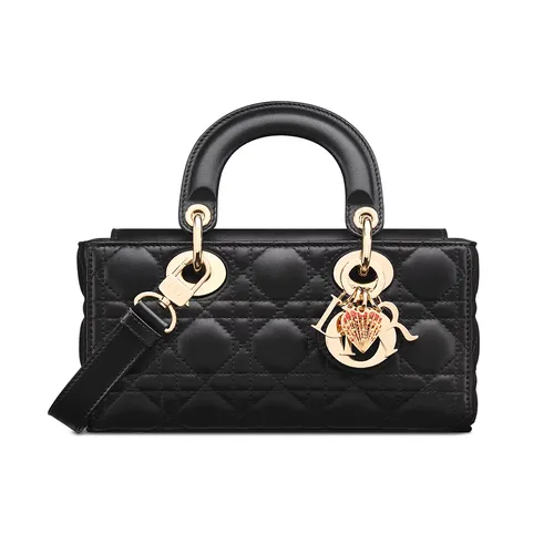 Túi xách Dior - Túi Xách Tay Nữ Dior Dioramour Small Lady D-Joy Bag M0613ONQL_M900 Màu Đen - Vua Hàng Hiệu