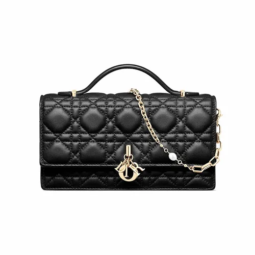 Túi xách Dior - Túi Xách Tay Nữ Dior My Dior Mini Bag Black Cannage Lambskin S0980ONMJ_M900 Màu Đen - Vua Hàng Hiệu