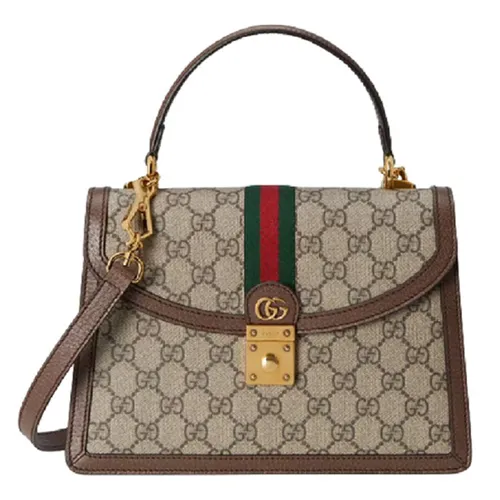 Túi xách - Túi Xách Tay Nữ Gucci Ophidia Small Top Beige Ebony 651055-96IWX-8745 Màu Be Nâu - Vua Hàng Hiệu
