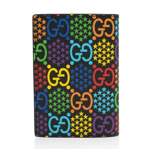 Túi xách Gucci Unisex - Ví Nam Gucci GG Supreme Psychedelic Passport Holder Phối Màu - Vua Hàng Hiệu