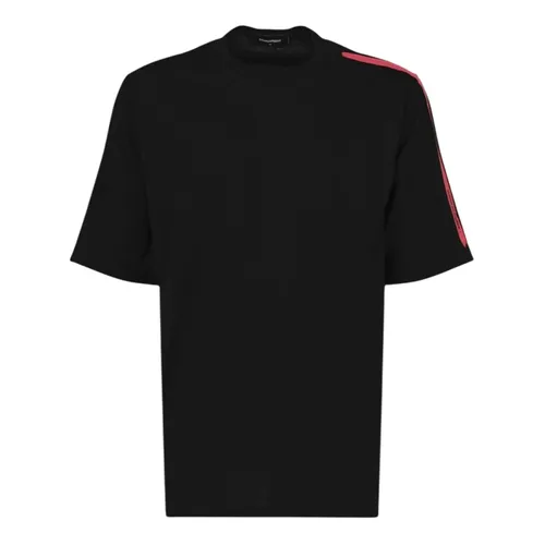 DSquared2 Áo phông - Áo Phông Nam Dsquared2 Black With Bands And Logo S74GD1103 S22427 900 Tshirt Màu Đen Size XS - Vua Hàng Hiệu