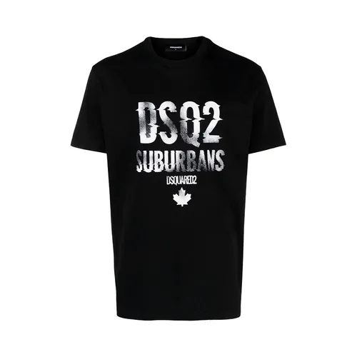 DSquared2 Áo phông - Áo Phông Nam Dsquared2 Logo Printed Crewneck T-Shirt S74GD1219 D20014 900 Màu Đen Size S - Vua Hàng Hiệu