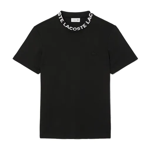 Áo Phông Nam Lacoste Jacquard Neck Pique TH2521 031 T-Shirt Màu Đen Size 4 - Thời trang - Vua Hàng Hiệu