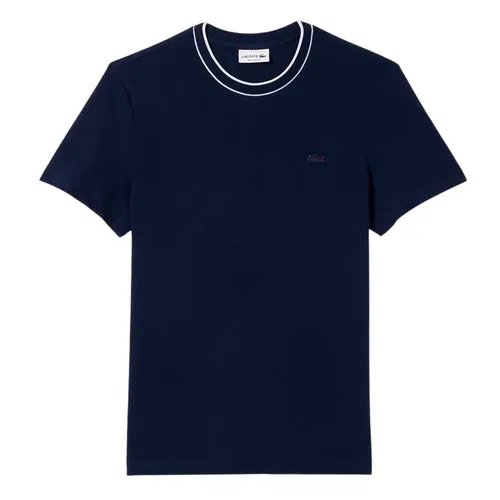 Áo Phông Nam Lacoste Men's Color Tipping Line Match PQ Stretch T-Shirt TH1004 54G 166 Màu Xanh Navy Size 4