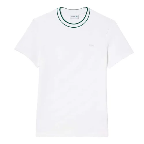 Áo Phông Nam Lacoste Men's Color Tipping Line Match PQ Stretch T-Shirt TH1004 54G 001 Màu Trắng Size 4