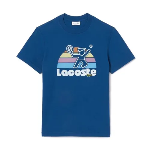 Thời trang - Áo Phông Nam Lacoste Summer Pack Graphic Tshirt TH0784 54G HBM Màu Xanh Blue Size 4 - Vua Hàng Hiệu
