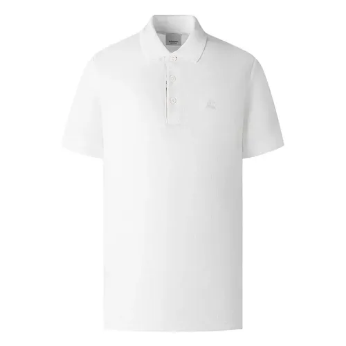 Thời trang - Áo Polo Nam Burberry Eddie Cotton Polo Shirt Màu Trắng Size XS - Vua Hàng Hiệu