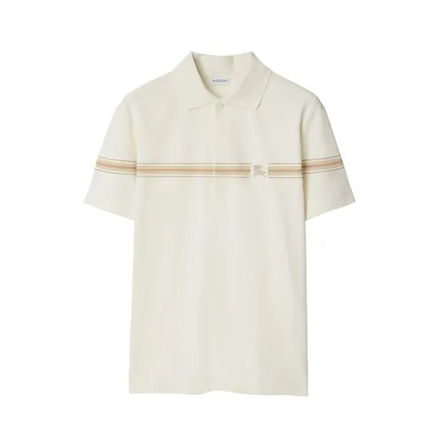 Thời trang - Áo Polo Nam Burberry Striped 8104054 Màu Kem Size M - Vua Hàng Hiệu