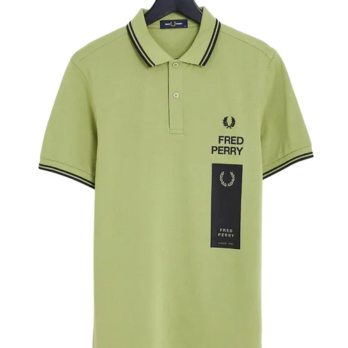 Thời trang Fred Perry - Áo Polo Nam Fred Perry Back Print Polo Shirt In Green Màu Xanh Lá Size XS - Vua Hàng Hiệu