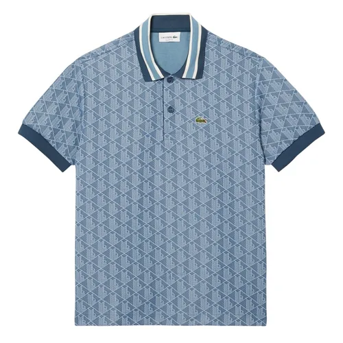 Áo Polo Nam Lacoste Classic With Contrast Collar And Monogram DH1417 HGI Màu Xanh Biển Size 3 - Thời trang - Vua Hàng Hiệu