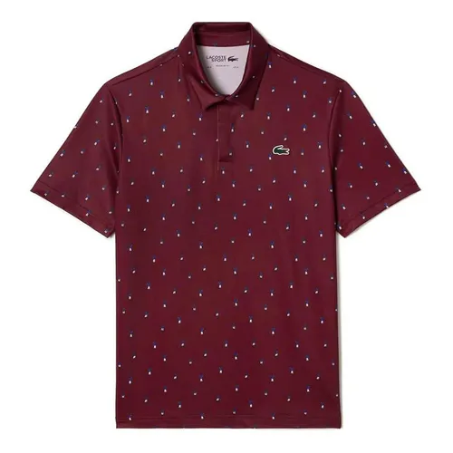 Áo Polo Nam Lacoste Golf Printed Recycled Polyester Regular Fit Shirt DH5175-23 Màu Đỏ Đô - Thời trang - Vua Hàng Hiệu