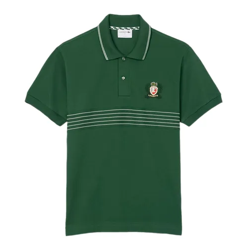 Thời trang Nam Xanh lá - Áo Polo Nam Lacoste Men's Classic Fit L.12.12 Embroidered Shield Polo PH0037-10 132 Màu Xanh Lá Size 3 - Vua Hàng Hiệu
