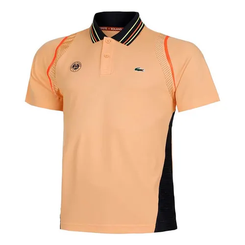 Thời trang - Áo Polo Nam Lacoste Men’s Sport Roland Garros Edition Ultra Dry Two Tone DH6071 Màu Cam Size 4 - Vua Hàng Hiệu