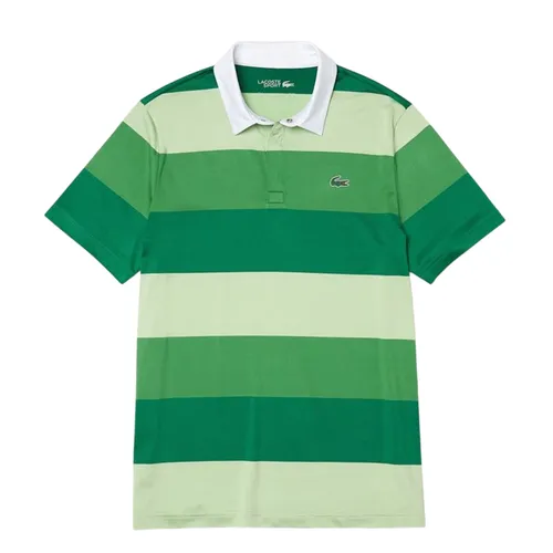 Thời trang Nam Xanh lá - Áo Polo Nam Lacoste Men's Sport Striped Breathable Stretch Golf DH0872 FR9 Màu Xanh Lá Size 3 - Vua Hàng Hiệu