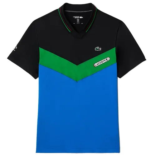 Thời trang Áo Polo 94% polyester 6% elastane - Áo Polo Nam Lacoste Slim Fit Tennis Seamless Effect DH1099-MIU Màu Xanh Đen Size 2 - Vua Hàng Hiệu