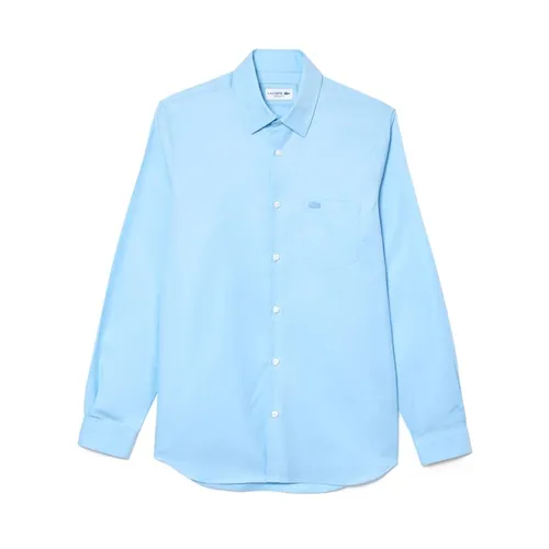 Thời trang Áo sơ mi - Áo Sơ Mi Nam Lacoste Regular Fit Solid Cotton Shirt CH6273-HBP Màu Xanh Dương Size 37 - Vua Hàng Hiệu
