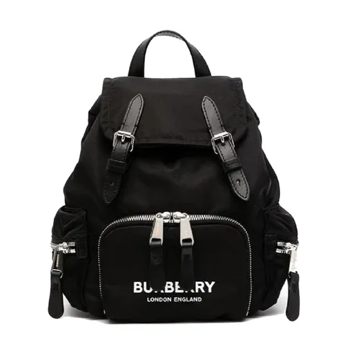 Balo Burberry Burberry Backpack Black M Rucksack Logo Road Leather Top Handle Màu Đen - Túi xách - Vua Hàng Hiệu
