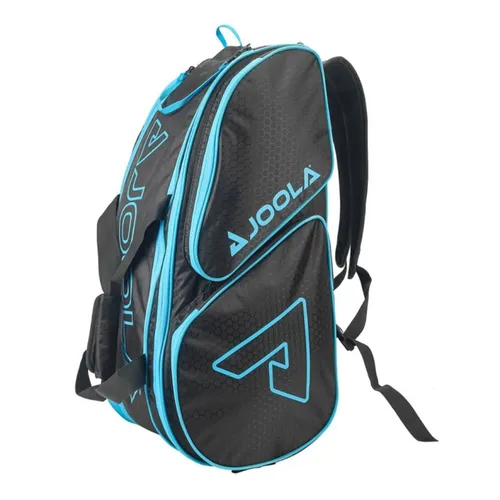 Túi xách - Balo Tenis/Pickleball Joola Tour Elite Hot Black & Light Blue Màu Đen/Xanh Blue - Vua Hàng Hiệu