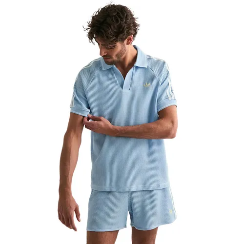 Adidas - Bộ Quần Áo Cộc Tay Nam Adidas KC0690/KC0692 Màu Xanh Nhạt Size S (Form Âu) - Vua Hàng Hiệu