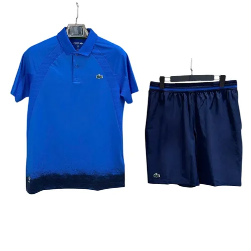 Bộ Quần Áo Cộc Tay Nam Lacoste Sport Màu Xanh Size 3