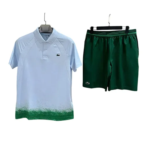 Bộ Quần Áo Cộc Tay Nam Lacoste Sport Phối Màu Xanh Size 3