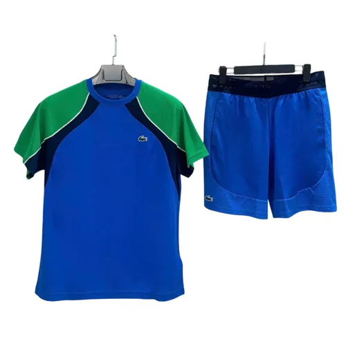 Bộ Quần Áo Cộc Tay Nam Lacoste Sport Tshirt Phối Màu Xanh Size 3