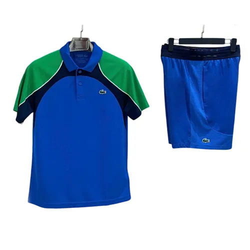 Bộ Quần Áo Cộc Tay Nam Lacoste Sport Ultra Dry Phối Màu Xanh Size 3